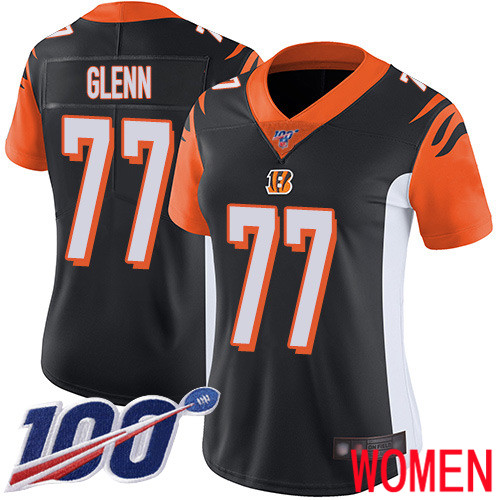 Cincinnati Bengals Limited Black Women Cordy Glenn Home Jersey NFL Footballl #77 100th Season Vapor Untouchable